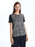 LC Waikiki Crew Neck Patterned Short Sleeve Women's T-shirt